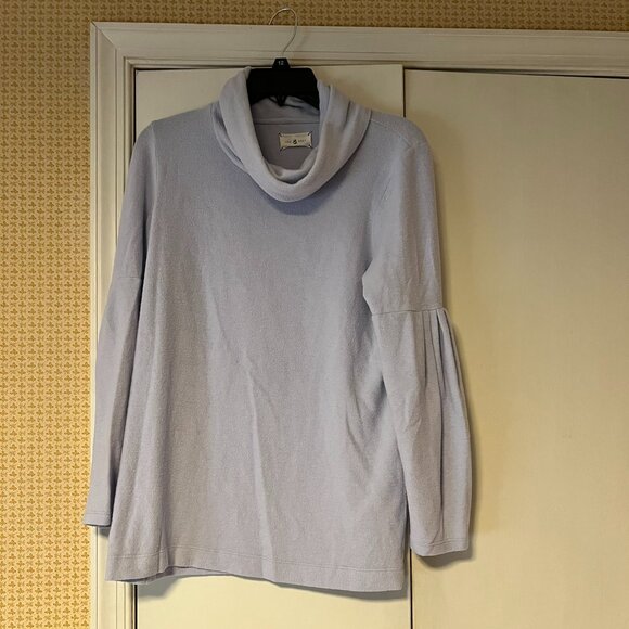 Loft Lou & Grey Lavendar Fleece Cowlneck Sweater with Bell Sleeves - Large - Picture 1 of 5